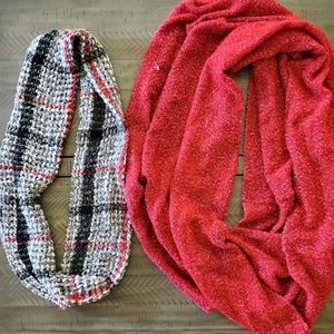 Two infinity scarves